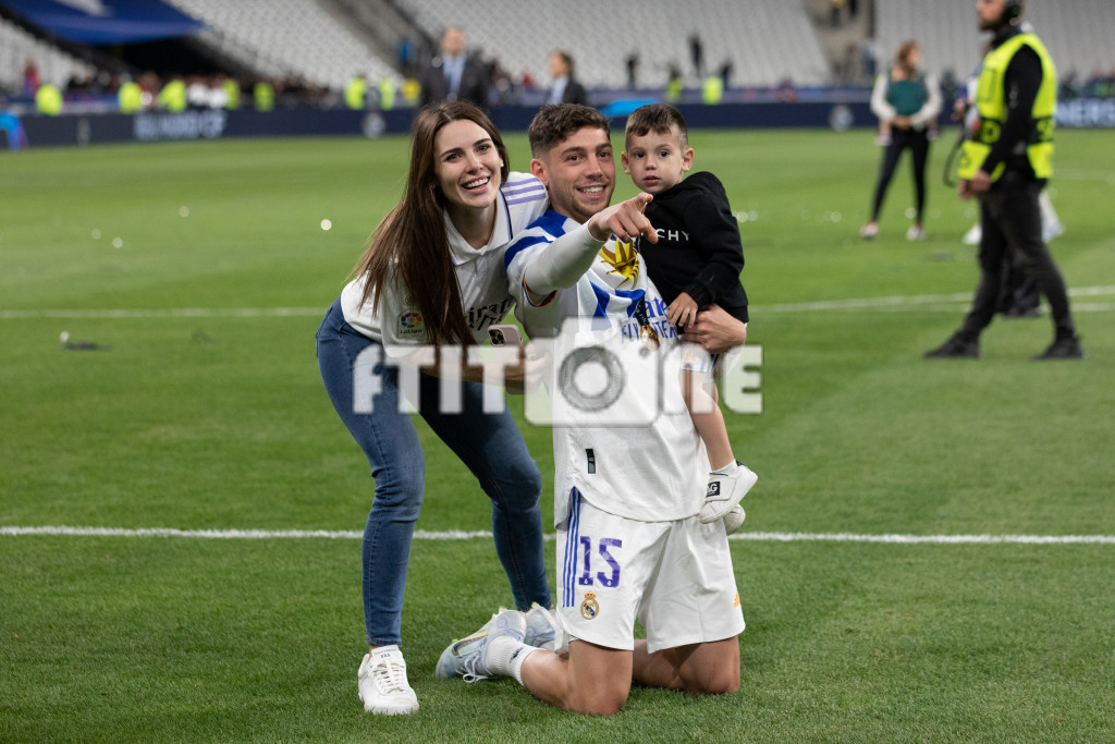Fede Valverde con su familia