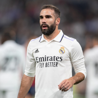 Madrid, LaLiga 2022-2023, Real Madrid CF-CA Osasuna, giocata allo stadio Santiago Bernabeu. Nella foto: Dani Carvajal