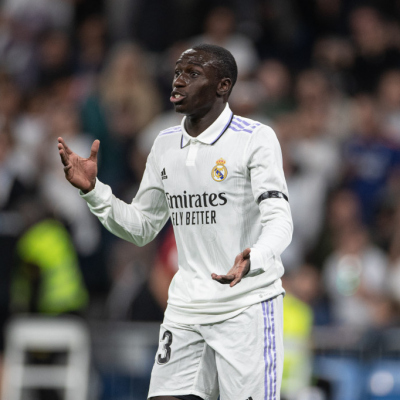 Madrid, LaLiga 2022-2023, Real Madrid CF-CA Osasuna, giocata allo stadio Santiago Bernabeu. Nella foto: Ferland Mendy