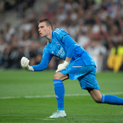 Madrid, LaLiga 2022-2023, Real Madrid CF-CA Osasuna, giocata allo stadio Santiago Bernabeu. Nella foto: Andriy Lunin