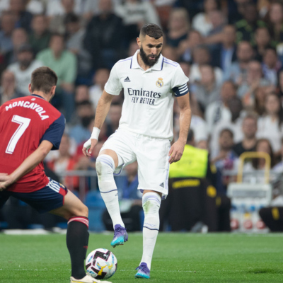 Madrid, LaLiga 2022-2023, Real Madrid CF-CA Osasuna, giocata allo stadio Santiago Bernabeu. Nella foto: Karim Benzema