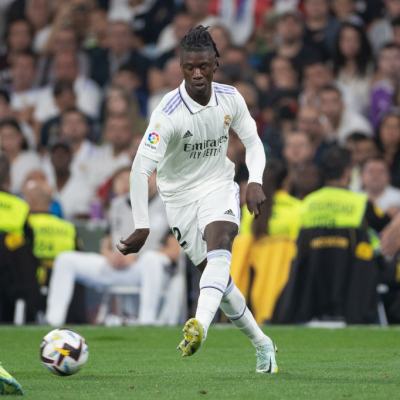 Madrid, LaLiga 2022-2023, Real Madrid CF-CA Osasuna, giocata allo stadio Santiago Bernabeu. Nella foto: Eduardo Camavinga