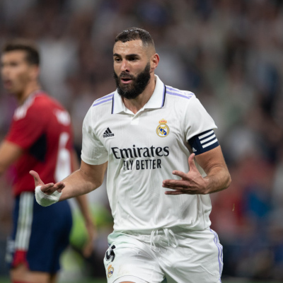 Madrid, LaLiga 2022-2023, Real Madrid CF-CA Osasuna, giocata allo stadio Santiago Bernabeu. Nella foto: Karim Benzema