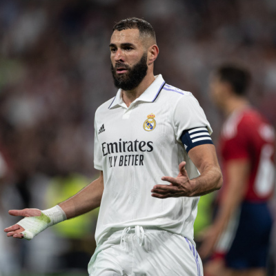 Madrid, LaLiga 2022-2023, Real Madrid CF-CA Osasuna, giocata allo stadio Santiago Bernabeu. Nella foto: Karim Benzema