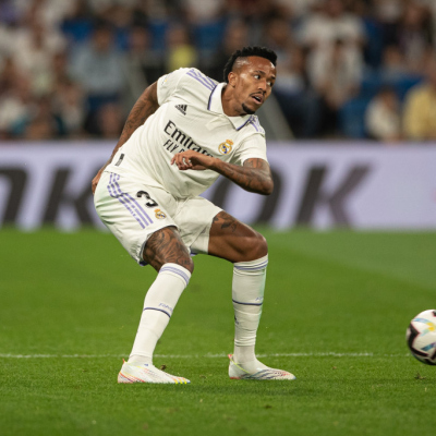 Madrid, LaLiga 2022-2023, Real Madrid CF-CA Osasuna, giocata allo stadio Santiago Bernabeu. Nella foto: Eder Militao