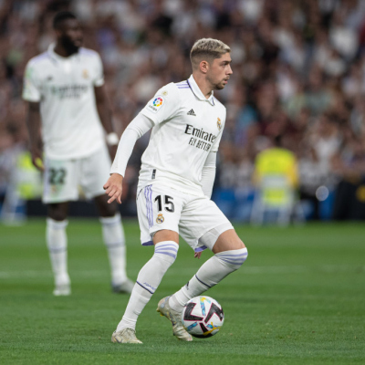 Madrid, LaLiga 2022-2023, Real Madrid CF-CA Osasuna, giocata allo stadio Santiago Bernabeu. Nella foto: Fede Valverde