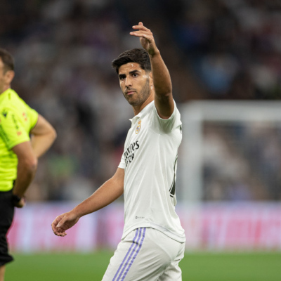 Madrid, LaLiga 2022-2023, Real Madrid CF-CA Osasuna, giocata allo stadio Santiago Bernabeu. Nella foto: Marco Asensio