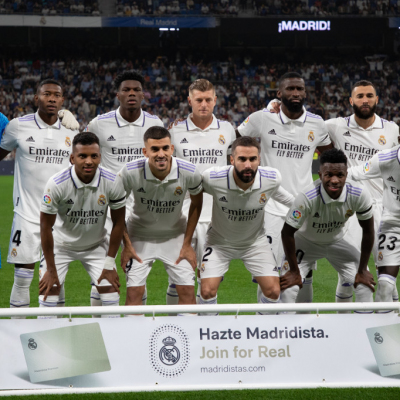 Madrid, LaLiga 2022-2023, Real Madrid CF-CA Osasuna, giocata allo stadio Santiago Bernabeu. Nella foto: Undici del Real Madrid