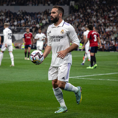 Madrid, LaLiga 2022-2023, Real Madrid CF-CA Osasuna, giocata allo stadio Santiago Bernabeu. Nella foto: Dani Carvajal