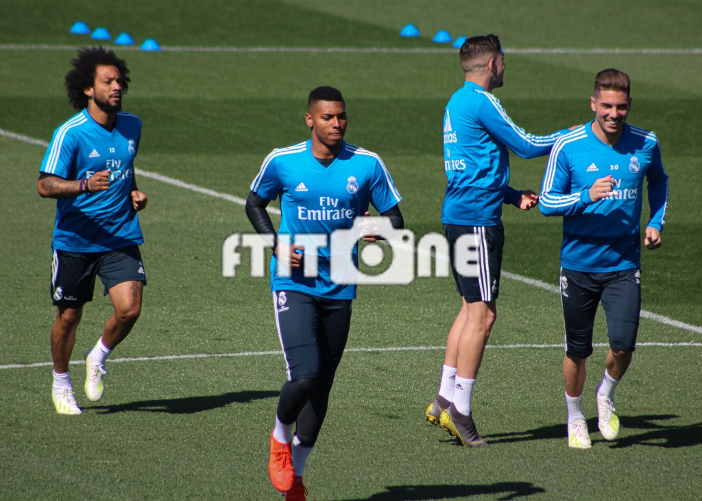 Moha Ramos, Marcelo, Fede Valverde y Luca Zidane
